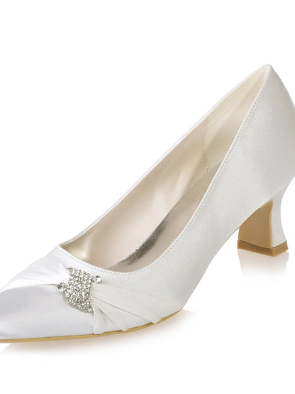 Blue Kitten with Rhinestone Satin Bow Women's Royal Heels