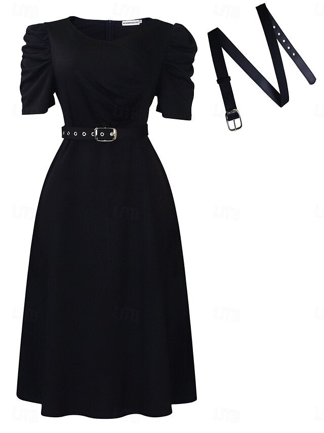 Women's Midi Dress Black Dress Party Dress Elegant Fashion