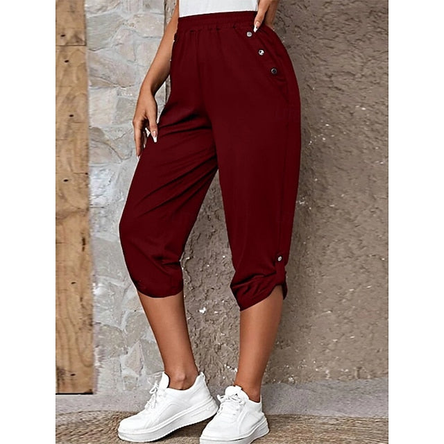 Women's Sweatpants Capri Pants Chinos Vacation Fashion