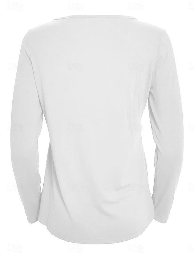 Women's Blouse Peplum Solid Color Stylish Casual Long