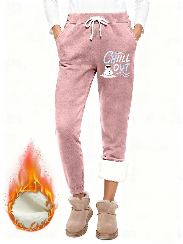 Women's Sweatpants Fleece Pants Slacks Fashion Basic Casual