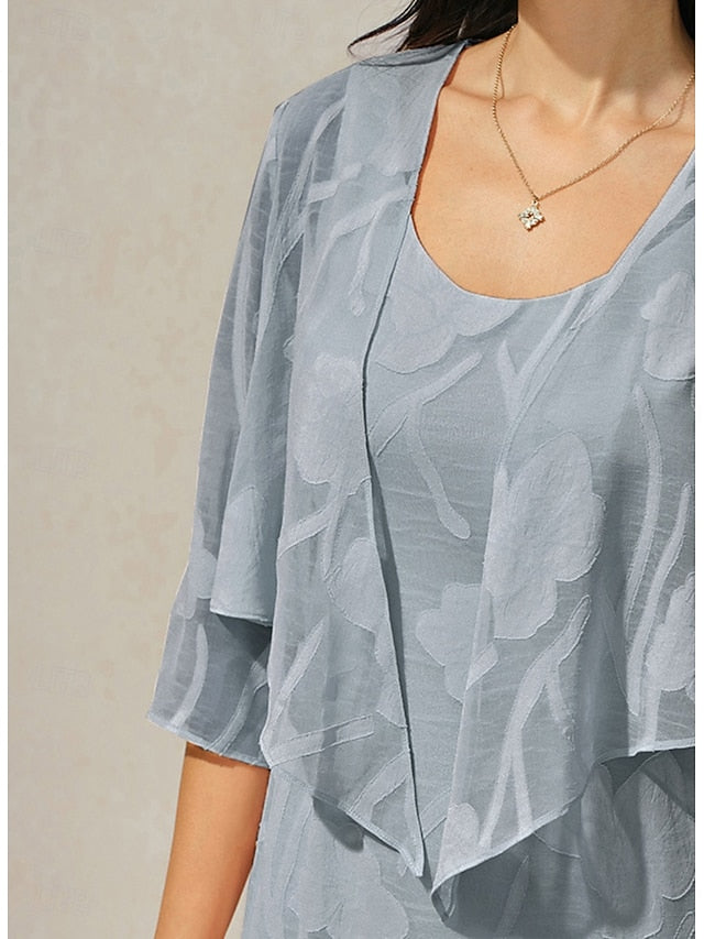 Women's Shrugs Illusion Lace Floral Elegant Stylish 3/4