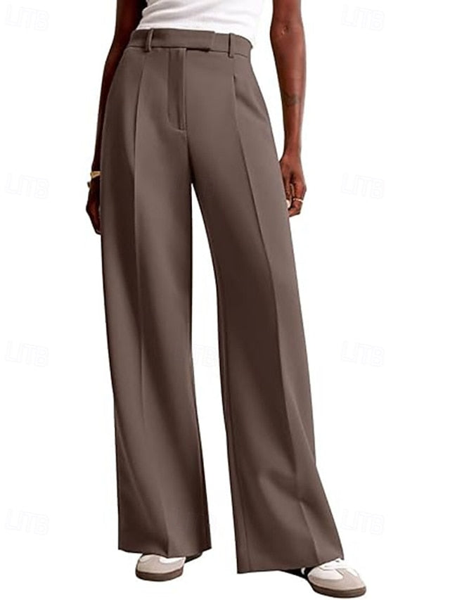 Women's Wide Leg Dress Pants Fashion Work Full Length