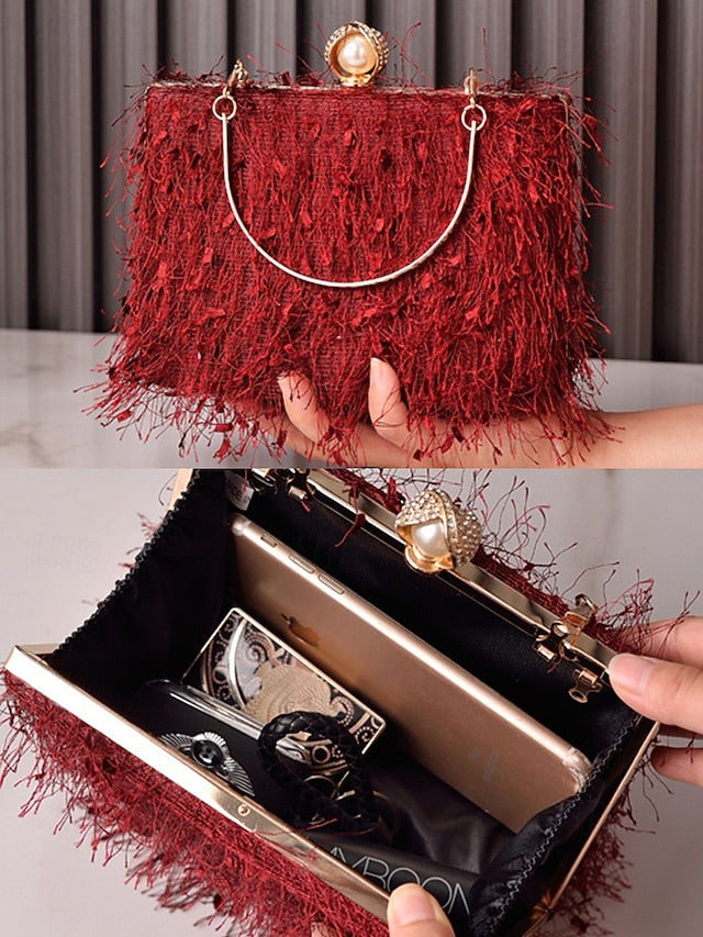 Green Handbag Elegant Women's – Party Red Christmas