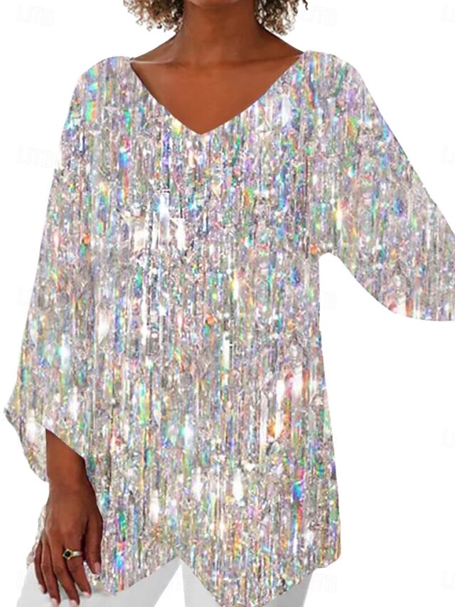 Women's Shirt Blouse Patchwork Graphic Abstract Fashion