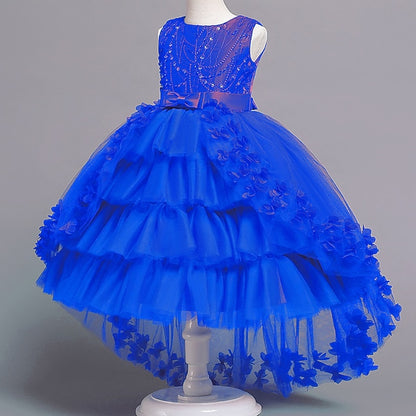 Solid Girl Colored Girls' Dress Kids Flower