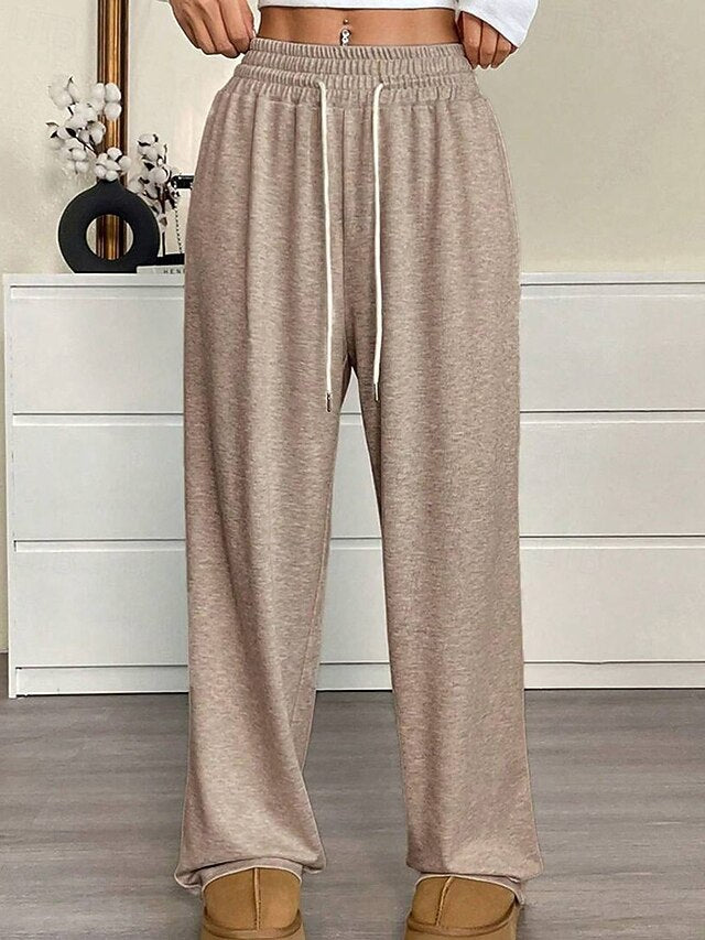 Women's Culottes Wide Leg Chinos Casual Long Medium Waist