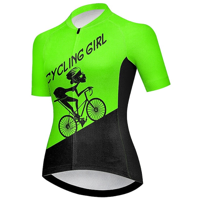 Women's Cycling Jersey Graphic Letter & Number Funny