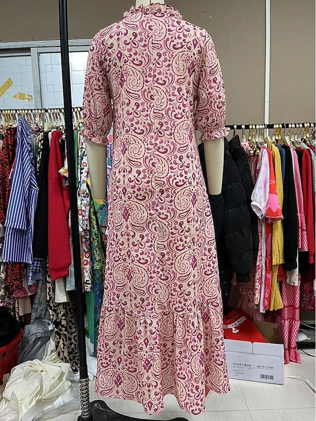 Women's Long Dress Maxi Dress Boho Dress Print Dress Peplum