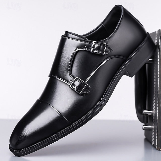 Elegant Shoes – Double Strap Monk Leather Men's