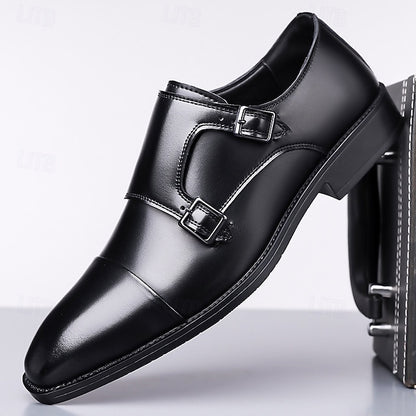 Elegant Shoes – Double Strap Monk Leather Men's