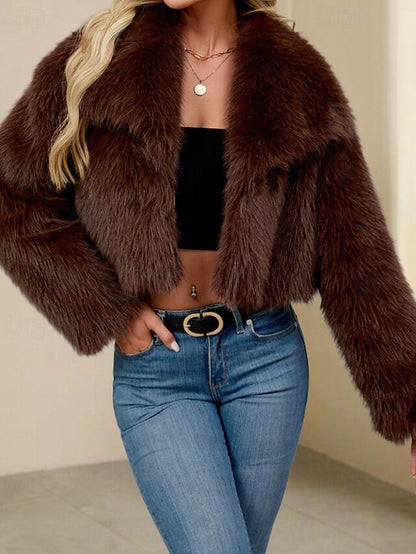 Faux Coat Warm Fur Comfortable Women's Furs Leathers