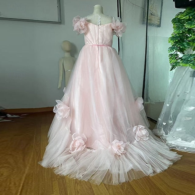 Girl Girls' First Flower Party Communion Dress