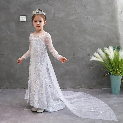 Princess Elsa Movie Dress Girls' Flower Frozen Girl