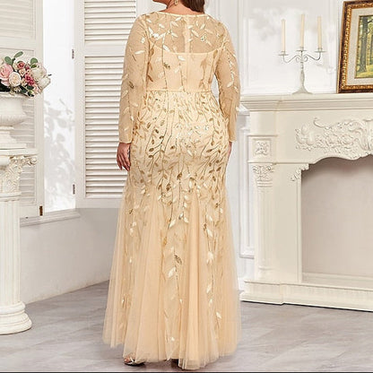 Formal Floor Gown Mermaid Evening Trumpet / Dress Sparkle