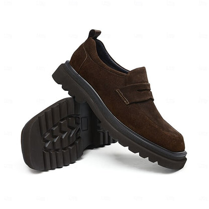 Loafers Leather Men's Suede Business Cowhide -Classic