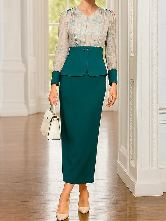 Piece Bride of the Two Sets Formal Dress Elegant Mother