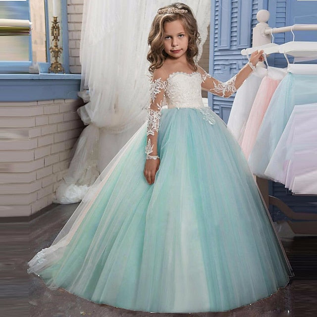 Dress Princess Communion Girls' First Girl Flower