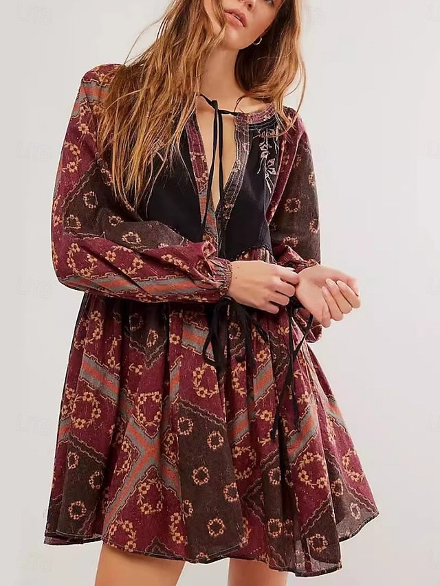 Women's Mini Dress Casual Dress Boho Dress Ethnic Casual