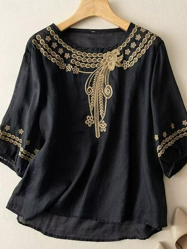 Women's Blouse Lace Tops Lace Plain Stylish Classic Modern
