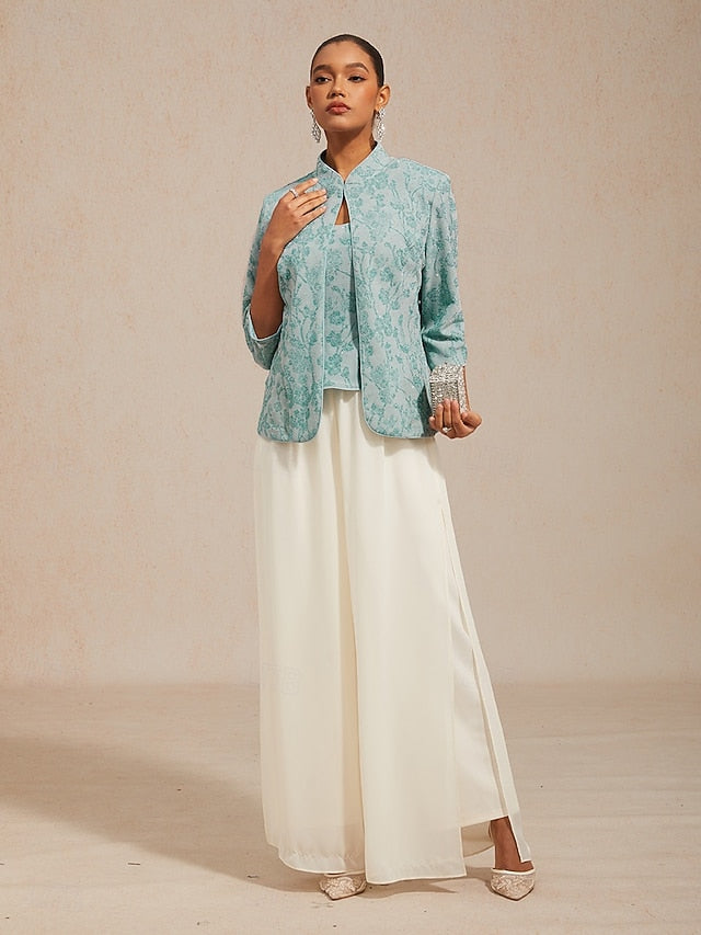 Women's Dressy Tops Twinset Elegant Lace Sequins Paisley