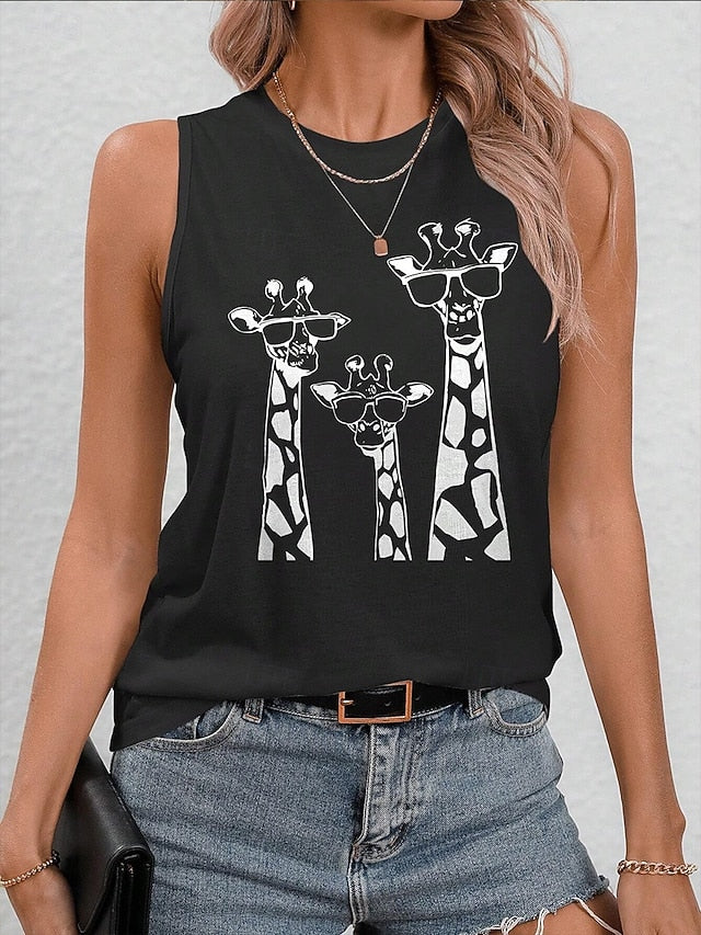 Women's Camisole Tank Top Print Graphic Animal Letter