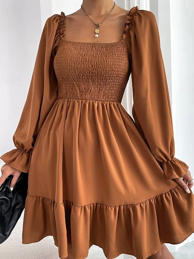 Women's Mini Dress Peplum Dresses Ruched Dress Modern