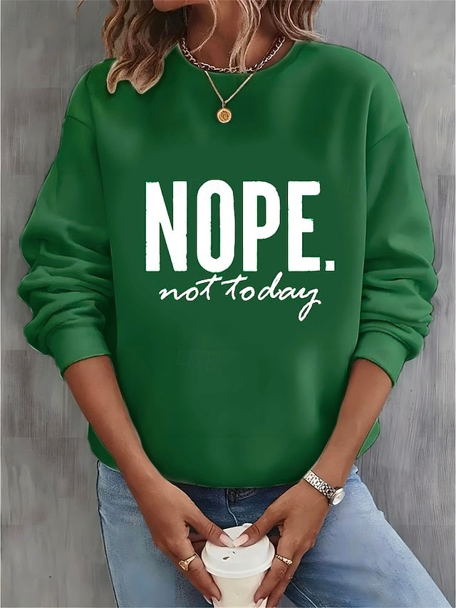 Women's Sweatshirt Pullover Letter Street Casual Sports