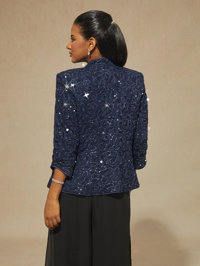 Women's Dressy Tops Floral Paisley Embroidered Elegant 3/4