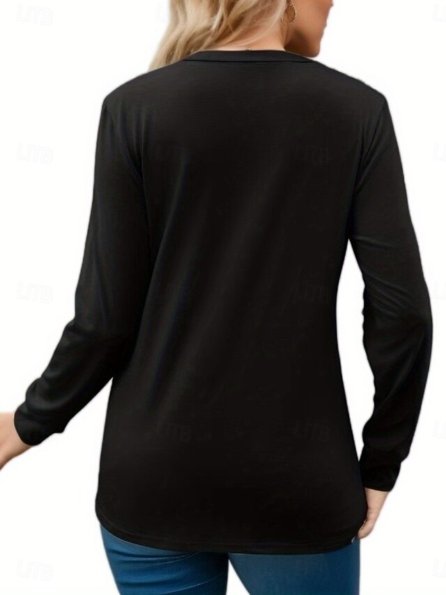 Women's T Shirt Tee Top Ruched Plain Fashion Classic Casual