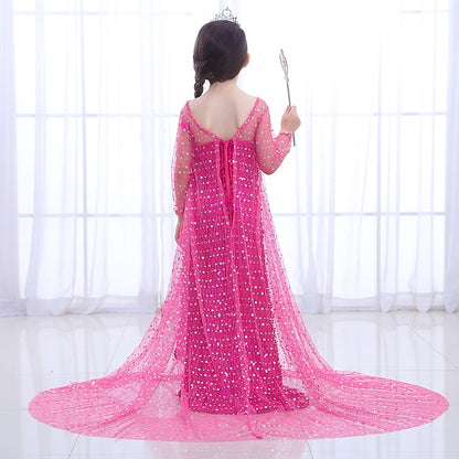 Princess Elsa Movie Dress Girls' Flower Frozen Girl