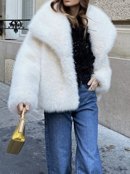 Leathers Warm Fur Furs Women's Comfortable Coat Faux