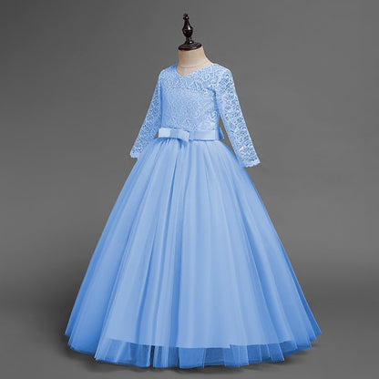 Girls' Sleeve Wedding Girl Dress Flower Half Kids