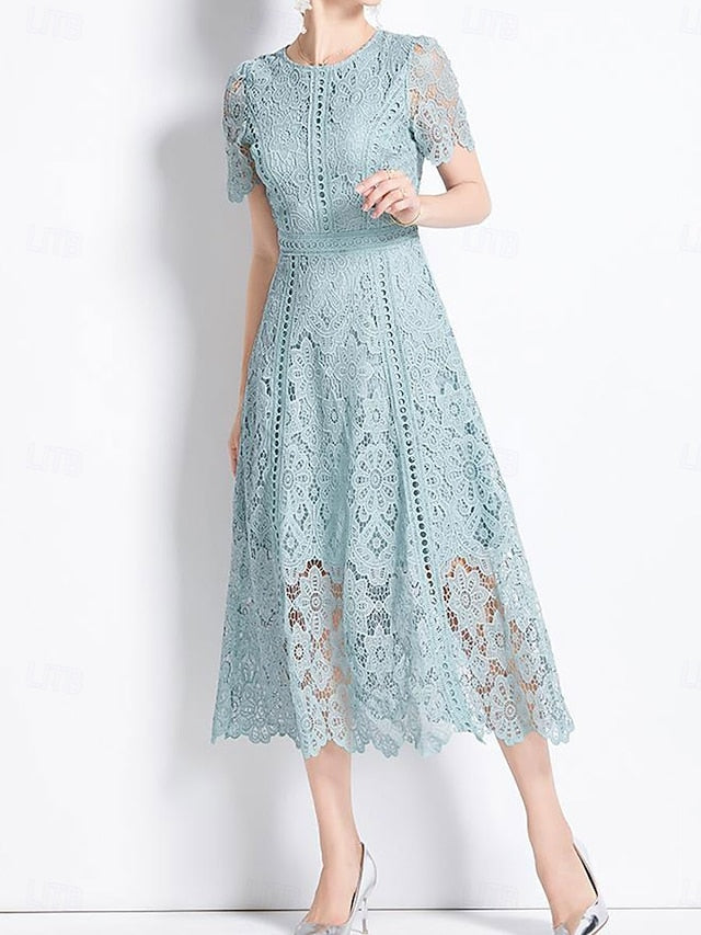 Elegant Dress Tea Neck Length Mother Crew of Bride the