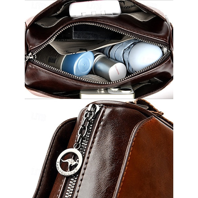 Crossbody Vintage Shoulder Bag – Women's Faux Leather