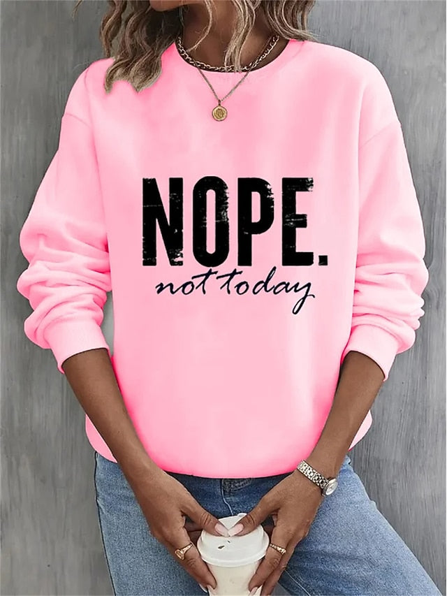 Women's Sweatshirt Pullover Letter Street Casual Sports