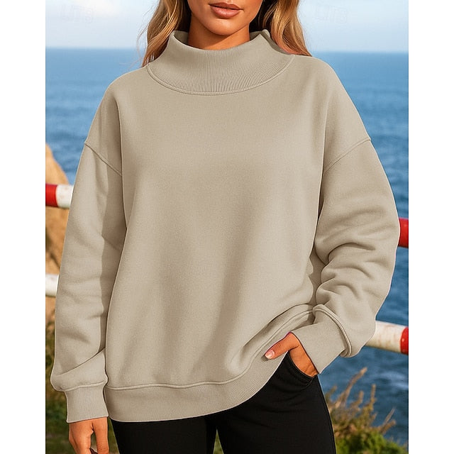 Women's Fleece Sweatshirt Pullover Sweatshirt Long Sleeve