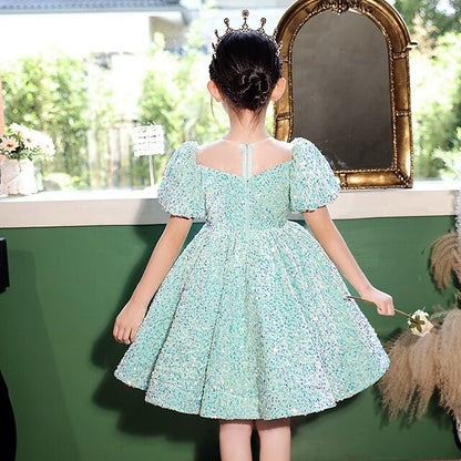 Dress Short Summer Spring Girls' 3D colour Sleeve Wedding