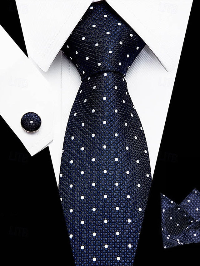 Silk Set Tie – and Men's Checkered Pocket Purple Square