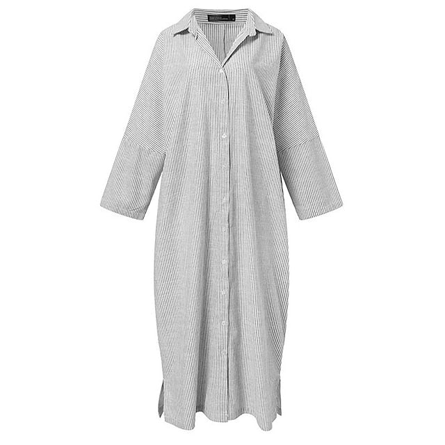 Women's Blue Black White Summer Spring Fall Maxi Dress 100%