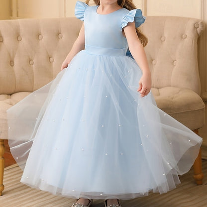 Color Party Kids Girls' Solid Dress Flower Girl