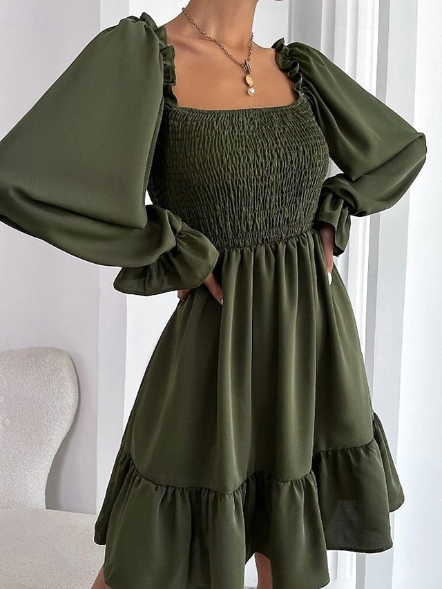 Women's Mini Dress Peplum Dresses Ruched Dress Modern