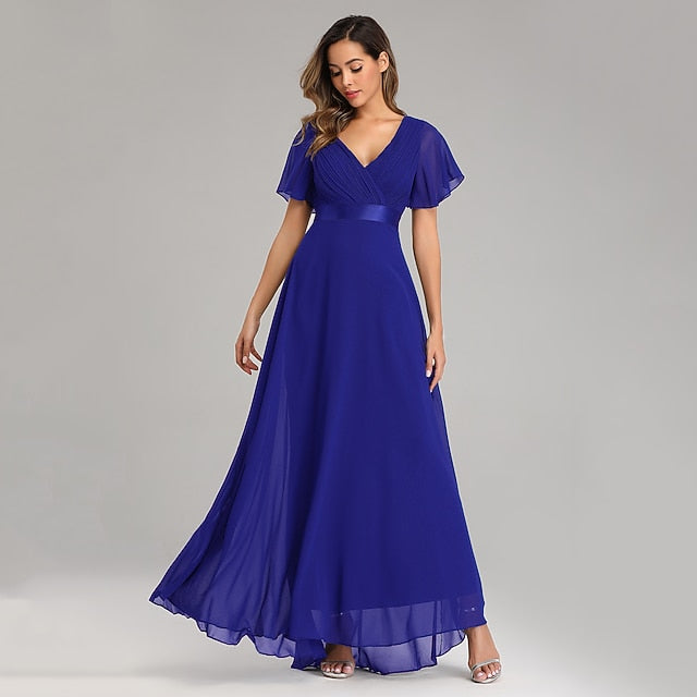 A-Line Ruched Wedding Guest Dress Beach Wedding Elegant Formal