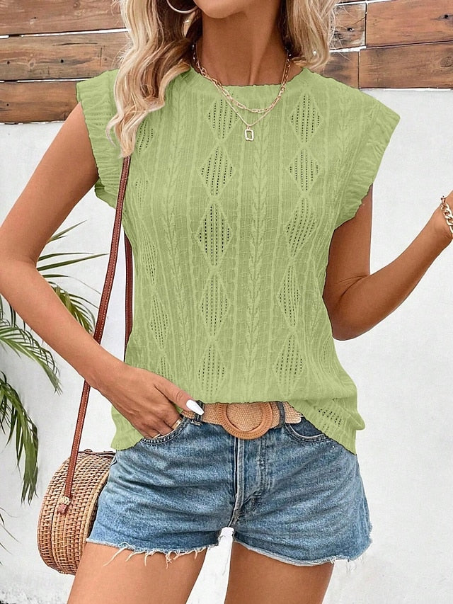 Women's Camisole Tank Top Plain Basic Modern Sleeveless