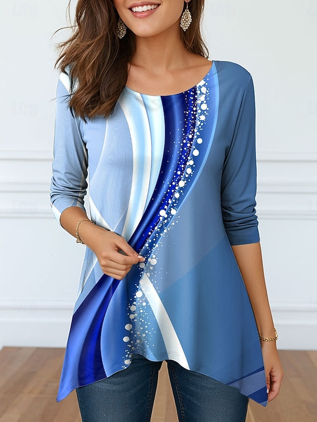 Women's Tunic Graphic Abstract Elegant Vintage Fashion Long
