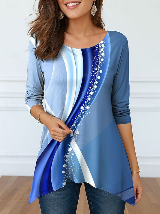 Women's Tunic Graphic Abstract Elegant Vintage Fashion Long