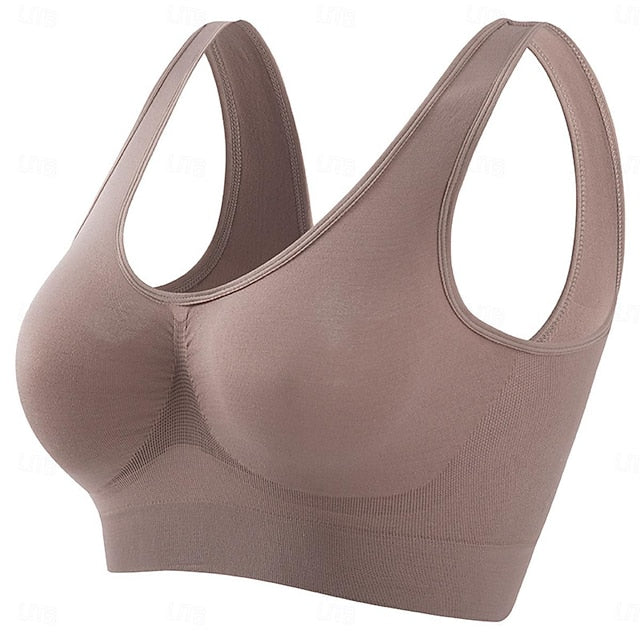 Women's Top Pure Color Sport Basic Home Gyms Nylon