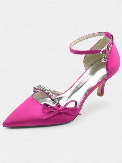 Wedding Heel Shoes Women Kitten – for Elegant Pointed-Toe