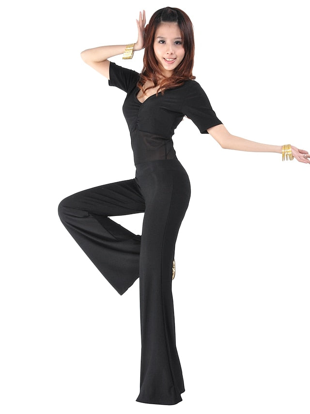 Belly Dance Top Ruffles Women's Training Half Sleeve