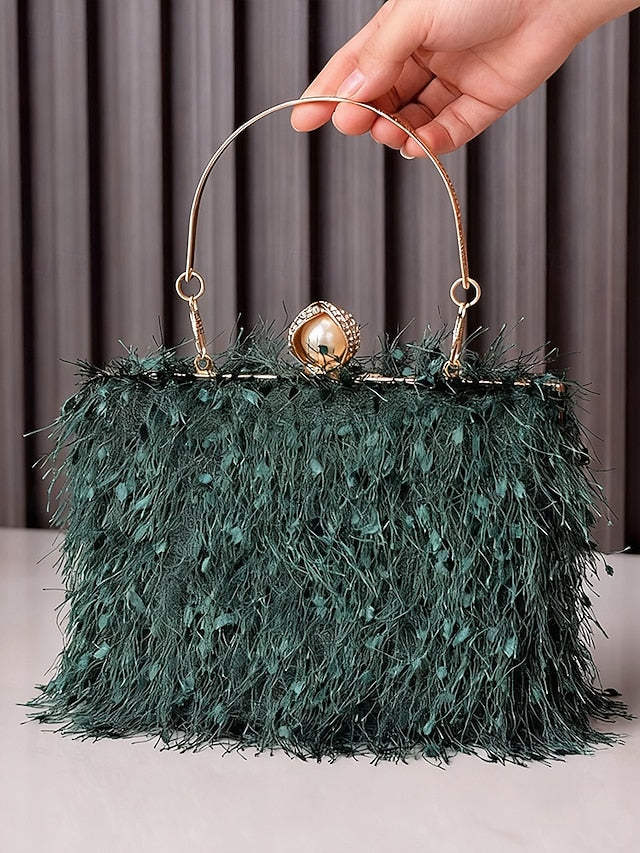 Green Handbag Elegant Women's – Party Red Christmas